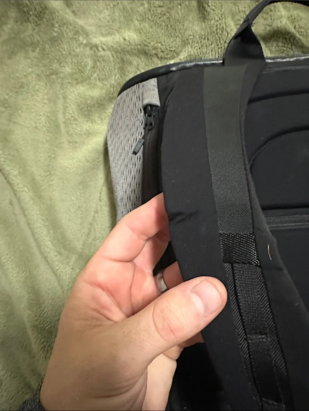 lululemon athletica Gray Mesh Tech Backpack with Black Base